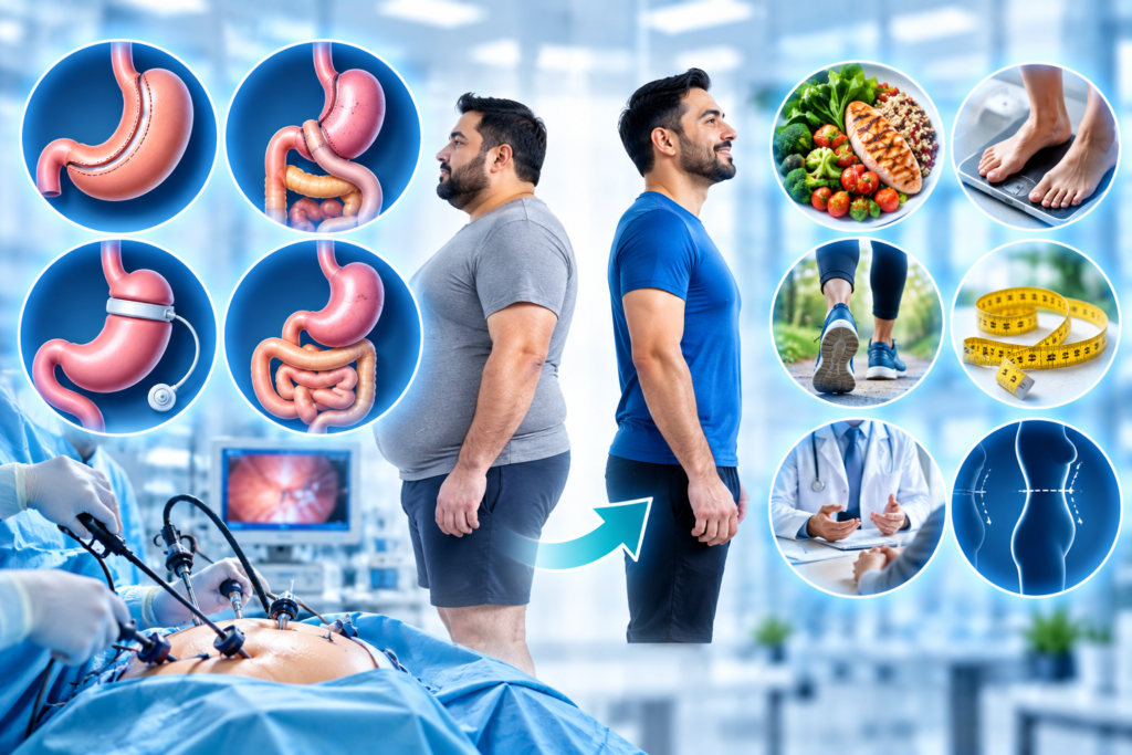Bariatric and weight-loss surgery options with healthy lifestyle and weight management